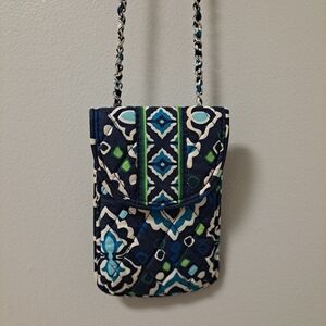 Vera Bradley Quilted Crossbody Phone Purse – Indigo Pop Pattern